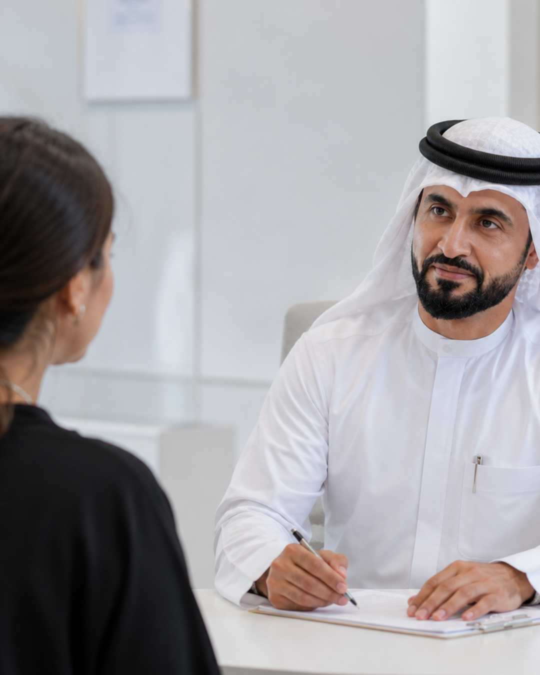 Dr. Omar Alameri consulting with a patient at FAYY Health